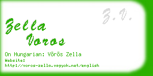 zella voros business card